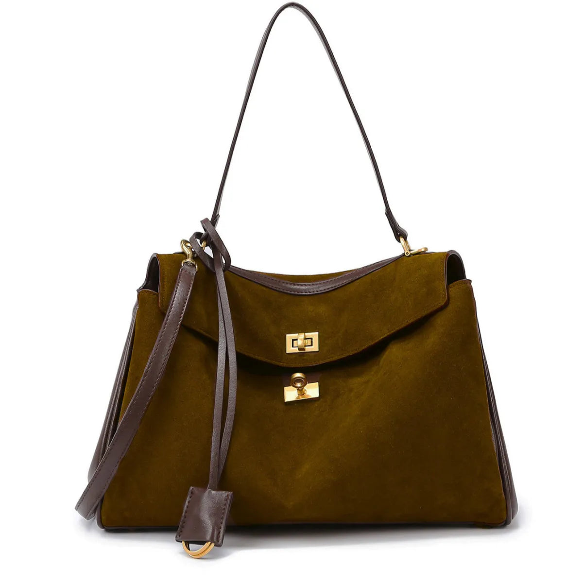 Minimalist Matte Genuine Leather Tote Bag | Premium Urban Commuter Shoulder Bag